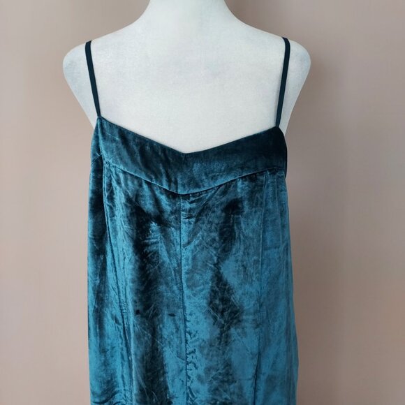 Anthropologie Andromeda Turquoise Velvet Wide Leg Jumpsuit Size 8 NWOT - Picture 6 of 16
